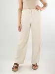 Only byxor i linneblandning ONLSIESTA MW Linen moonbeam - Byxor för damer - 138563 - 1