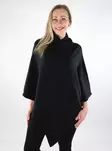 Pieces naisten poncho Fortuna Highneck musta - Naisten viitat ja ponchot - 137323 - 1