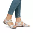 Rieker naisten aitonahkaiset sandaalit 659C7-93 hopea - Rieker sandaalit - 137943 - 5