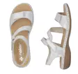 Rieker naisten aitonahkaiset sandaalit 659C7-93 hopea - Rieker sandaalit - 137943 - 4