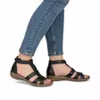 Rieker damsandaler 60860-01 svart - Rieker sandals - 140803 - 5