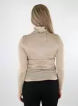Vero Moda korkeakauluksinen glitterpaita Sarah beige/kulta - Naisten pitkähihaiset paidat - 137583 - 2