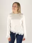Vero Moda naisten paita Miro lace luonnonvalkoinen - Långärmade tröjor för damer - 141373 - 1