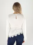 Vero Moda naisten paita Miro lace luonnonvalkoinen - Långärmade tröjor för damer - 141373 - 2