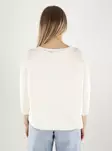 Vero Moda naisten puuvillaneule New Nora 3/4 Boatneck valkoinen - Naisten neuleet - 140133 - 2