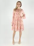Vila kukkakuviollinen mekko Falia V-Neck vaaleanpunainen/kukkakuosi - Mekot ja tunikat - 140683 - 1