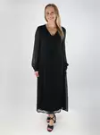 Vila klänning V-ringad LS Midi svart - Klänningar och tunikor - 138943 - 1