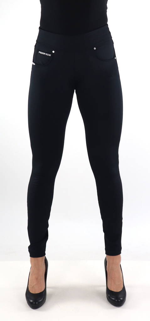Freddy byxor Mid Waist Skinny Vikbar svart - Byxor för damer - 134123 - 1