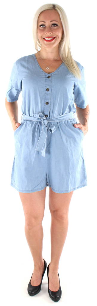 JDY Playsuit Billy life 2/4 ljusblå - Shorts och capribyxor för damer - 126433 - 1
