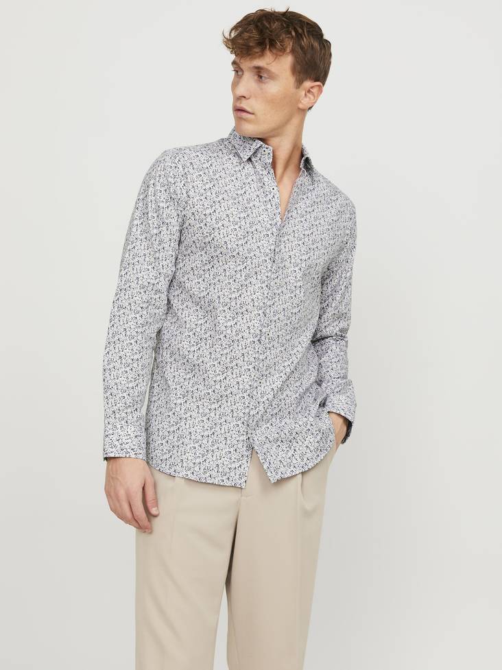 Jack&Jones miesten kauluspaita Blanordic white/c - Miesten kauluspaidat - 135553 - 1