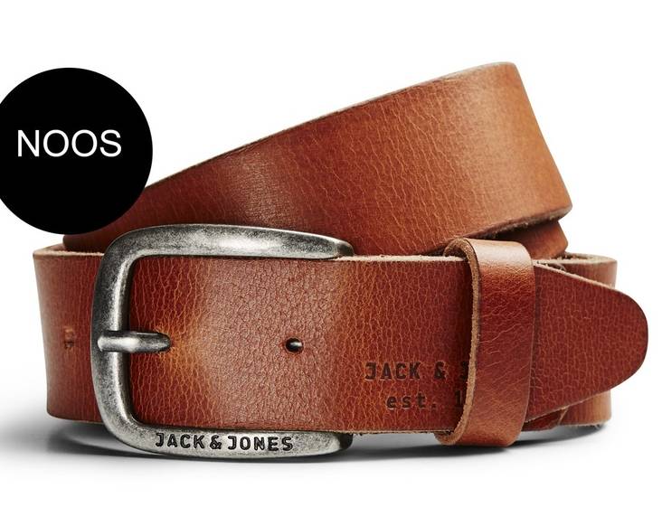 Jack & Jones miesten nahkavyö ruskea Paul mocha bisque - Miesten vyöt - 122813 - 1