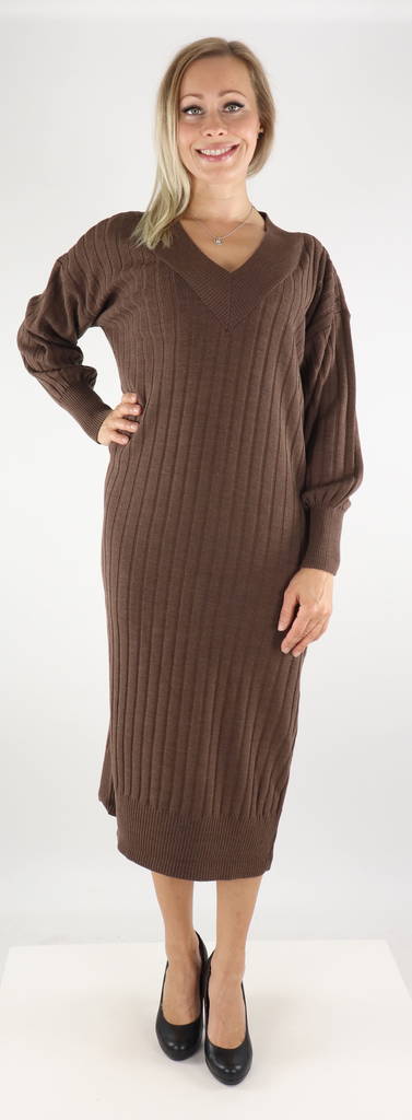 Only naisten Neulemekko new Tessa midi chestnut - Mekot ja tunikat - 131413 - 1