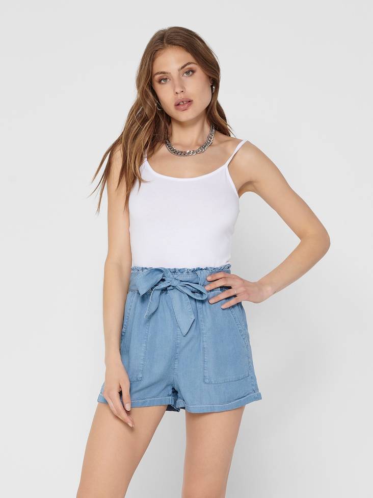 Only naisten joustava toppi Love life singlet valkoinen - Naisten topit - 128923 - 1