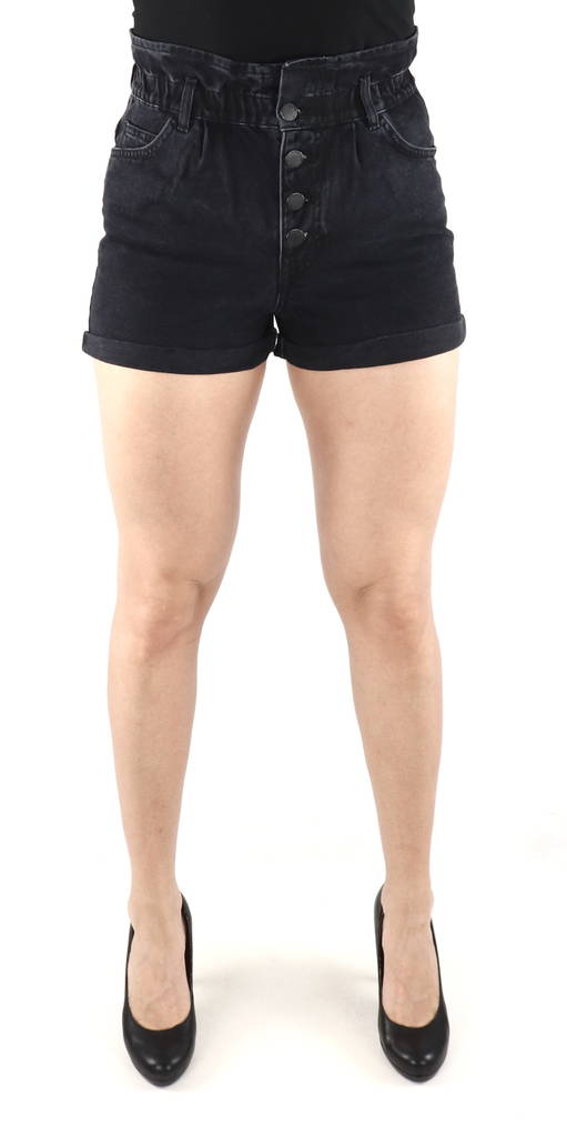 Only svarta dam shorts, stretch Cuba paperbag - Shorts och capribyxor för damer - 128673 - 1