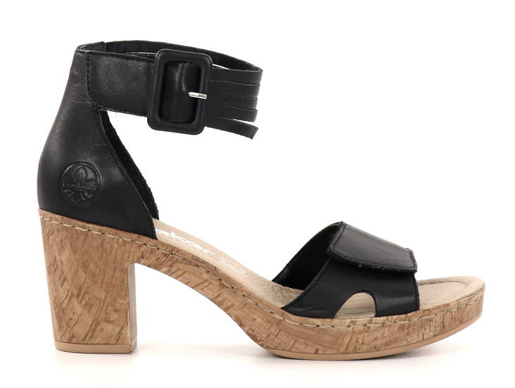 Rieker naisten sandaalit 66894 00 musta Stiletto.fi verkkokauppa