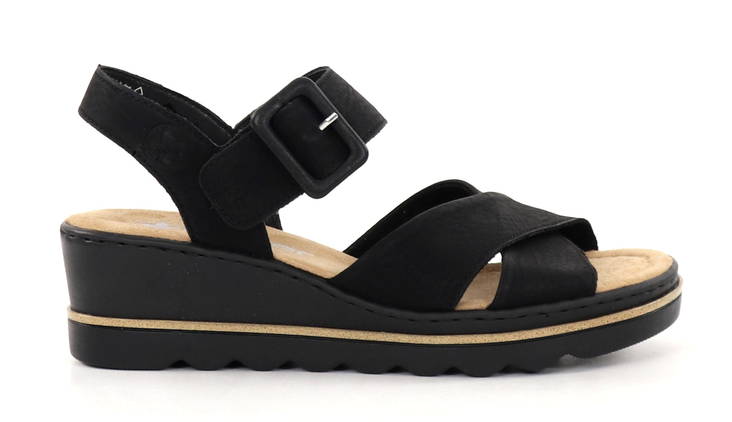 Rieker damsandaler 67463-00 svart - Rieker sandals - 135683 - 1