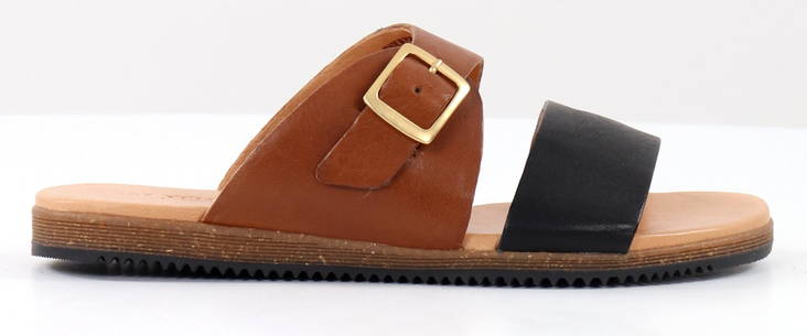 Ten Points Naisten Sandaalit 60271 Tindra Black/Cognac - Pistokkaat - 130483 - 1