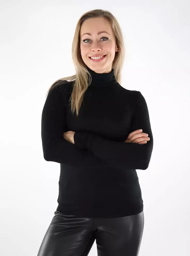 Vero Moda naisten poolopaita Alberte Rollneck musta - Naisten pitkähihaiset paidat - 137003 - 1
