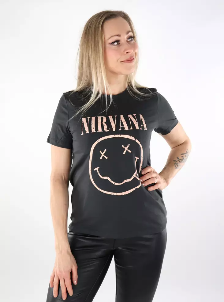 Only dam t-shirt Nirvana phantom/smiling - T-shirts för damer - 137423 - 1