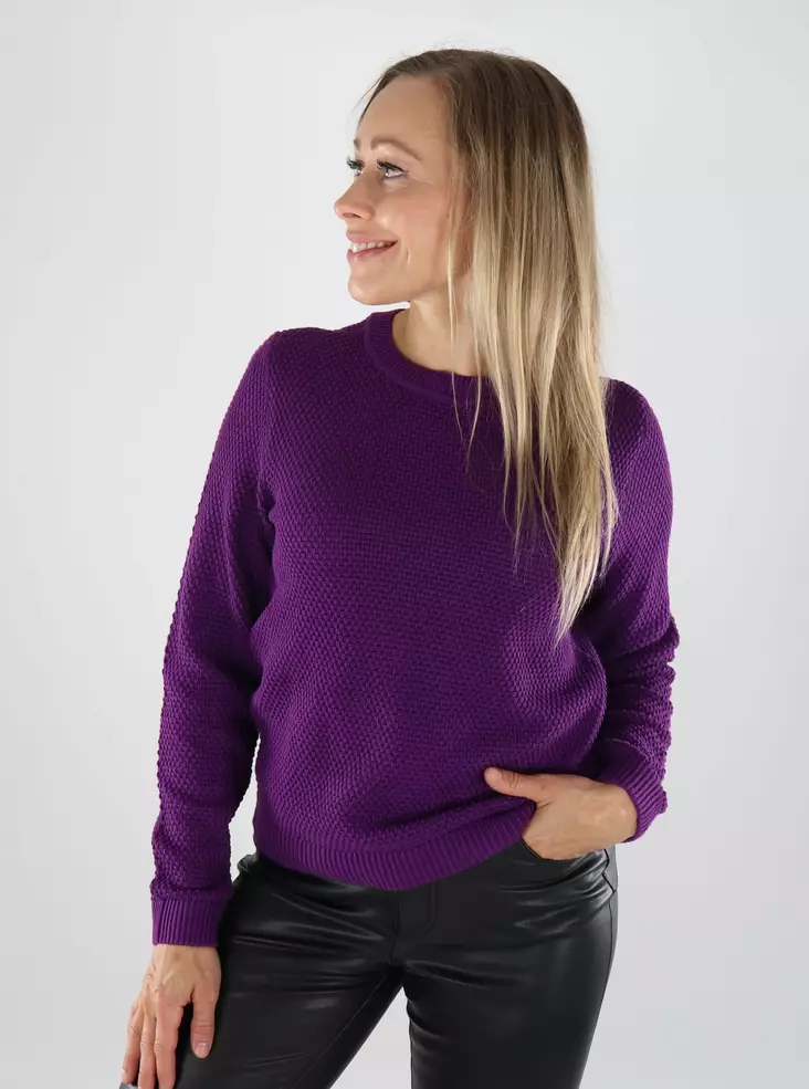 Vila naisten neule Dalo O-Neck violetti - Naisten neuleet - 139133 - 1
