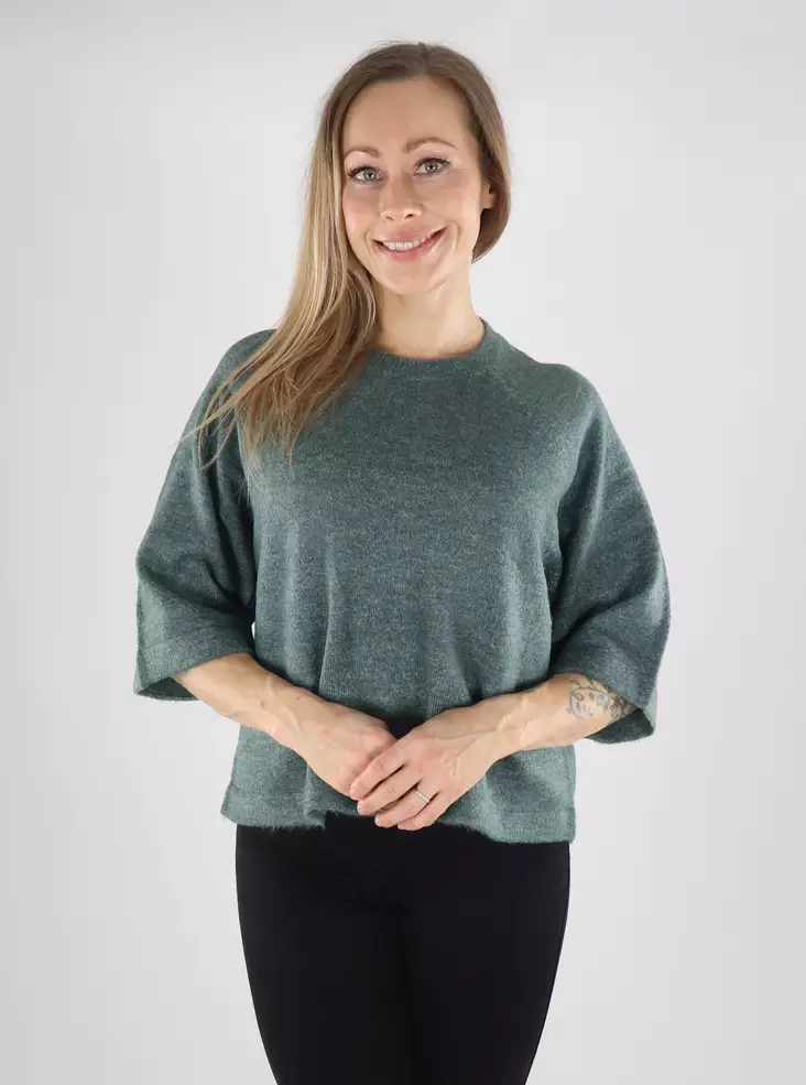 Only naisten neule Simoni Pullover 3/4 vihreä - Naisten neuleet - 139693 - 1