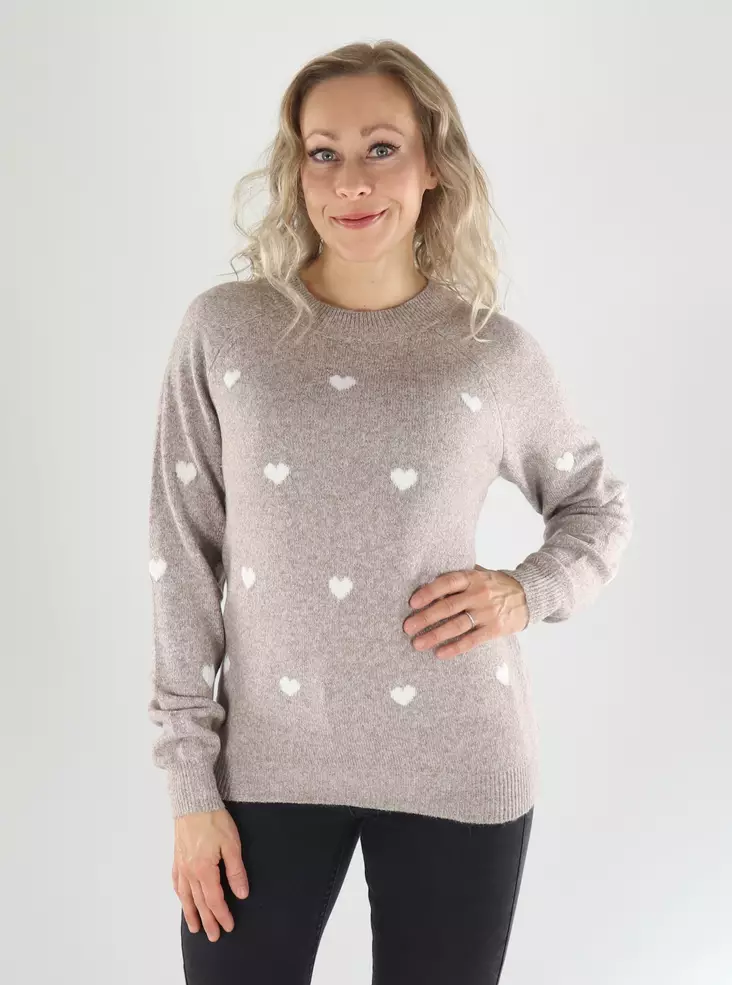 Vero Moda Neule Doffy moon rock/white - Stickat för damer - 141683 - 1