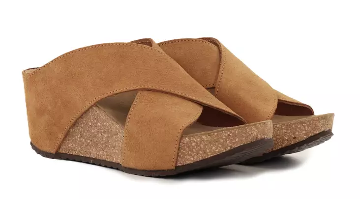 Copenhagen Shoes wedge mules Frances 23 cognac - Slip-ins för damer - 138373 - 1
