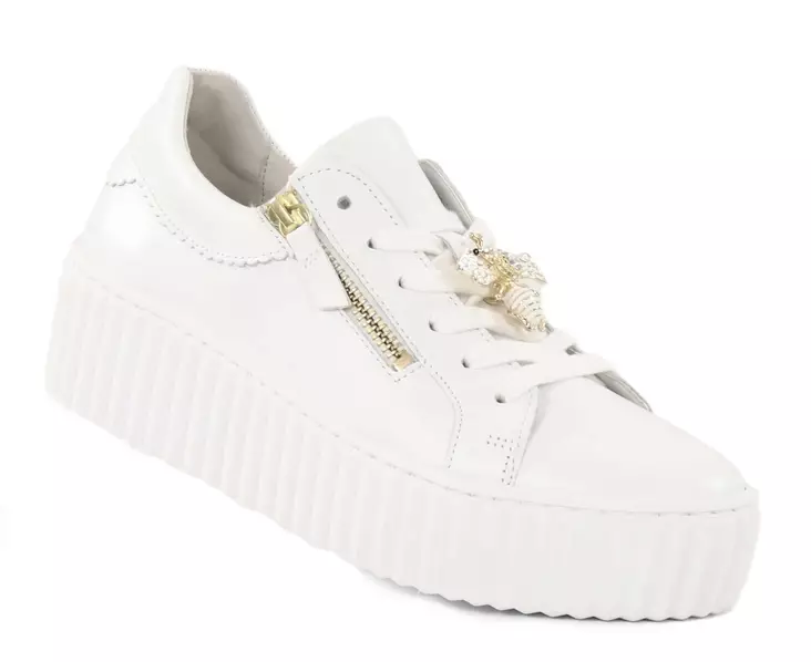 Gabor sneakers i äkta läder för kvinnor 6320121 weiss guld - Sneakers för damer - 138513 - 1