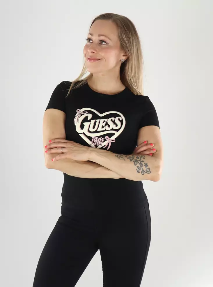 Guess naisten T-paita V6YI09 K4276 JBLK musta - Naisten T-paidat - 141363 - 1