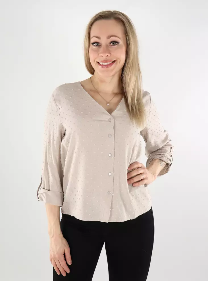 JDY paita Diana Life Dobby beige - Naisten pitkähihaiset paidat - 137783 - 1