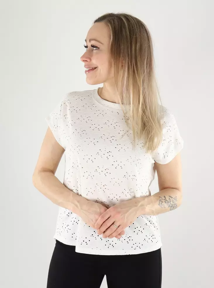 Only naisten t-paita Smilla Life valkoinen - T-shirts för damer - 140403 - 1