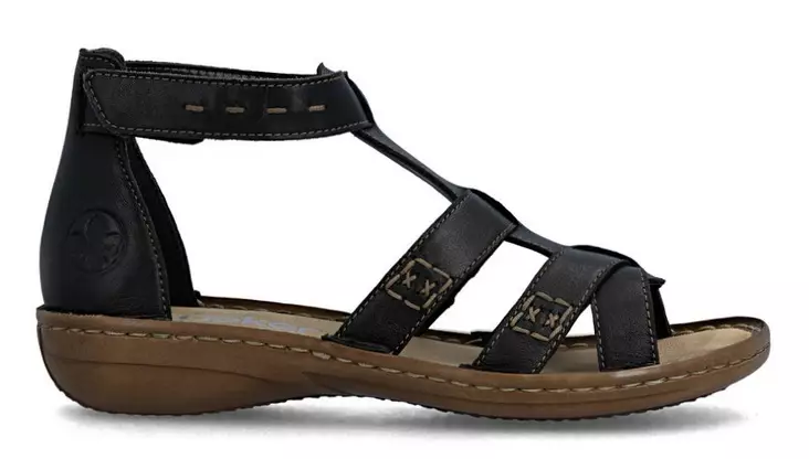 Rieker damsandaler 60860-01 svart - Rieker sandals - 140803 - 1