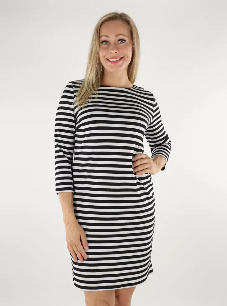 Vila naisten Mekko Ninny 3/4 musta/valkoinen - Mekot ja tunikat - 136583 - 1