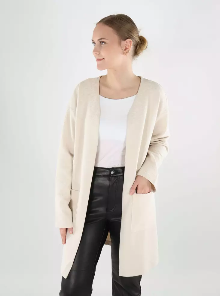 Vila naisten neuletakki/jakku Garden Long luonnonvalkoinen - Naisten neuleet - 140123 - 1