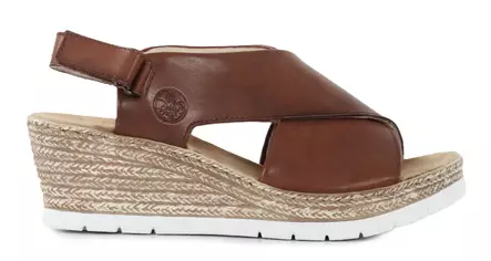 Rieker naisten kiilasandaalit 61975-24 ruskea - Rieker sandals - 140364 - 1