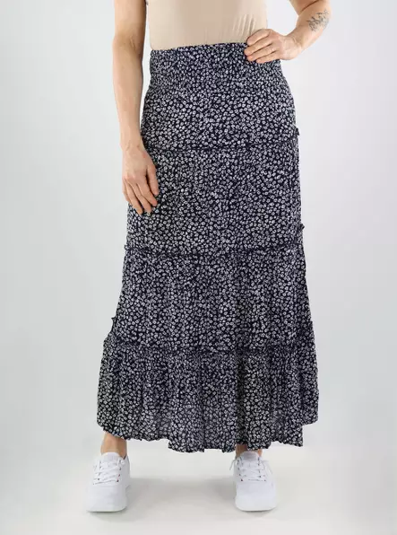 Only naisten hame Fernanda tummansininen/valkoinen - Kjolar - 141034 - 1