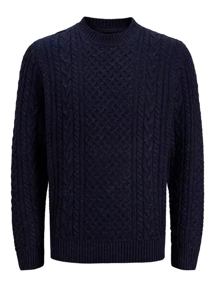 Jack&Jones Neule Blucallum tummansininen/musta - Miesten neuleet - 142374 - 1