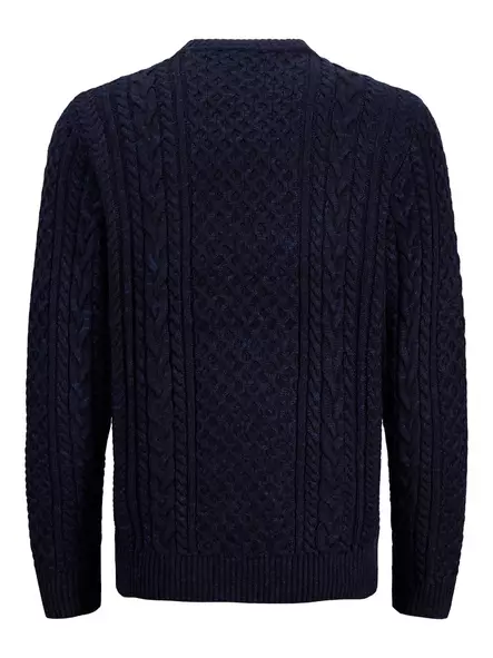 Jack&Jones Neule Blucallum tummansininen/musta - Miesten neuleet - 142374 - 2