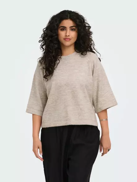 Only Carmakoma pluskoon neule Simoni beige - Naisten neuleet - 141674 - 1
