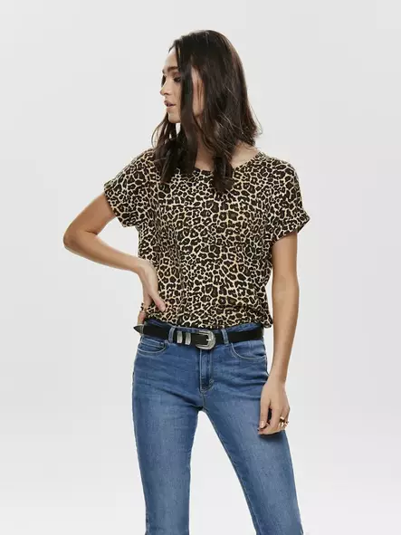 Only naisten t-paita Moster musta/leo - Naisten T-paidat - 136484 - 1