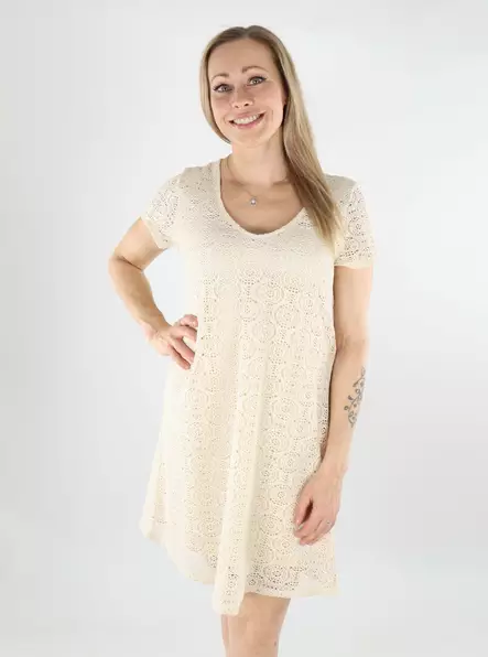 Vero Moda pitsimekko Maya V-Neck luonnonvalkoinen - Mekot ja tunikat - 138564 - 1
