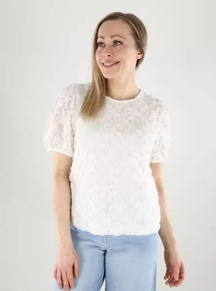 Vila naisten t-paita Sasha O-Neck valkoinen - T-shirts för damer - 140344 - 1