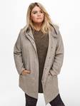 Only Carmakoma Plus size dam jacka, stor huva Sedona light Walnut ljusbrun - Lätta jackor för damer - 129104 - 1