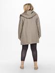 Only Carmakoma Plus size dam jacka, stor huva Sedona light Walnut ljusbrun - Lätta jackor för damer - 129104 - 4