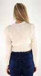 Vero Moda damskjorta Malou v-ringad cloud dancer - Långärmade tröjor för damer - 133474 - 2