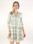 Vero Moda tunika/mekko Dicthe valkoinen/vihreä - Mekot ja tunikat - 135814 - 1