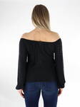 JDY paita Cathinka Off Shoulder musta - Naisten pitkähihaiset paidat - 136224 - 2