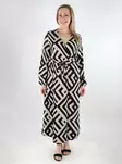 Vero Moda kuviollinen mekko Poet Wrap beige/musta - Mekot ja tunikat - 138054 - 1