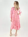 Only kuviollinen mekko Milana 7/8 valkoinen/pinkki - Mekot ja tunikat - 140564 - 1