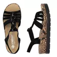 Rieker naisten kiilasandaalit V3902-00 musta - Rieker sandals - 140714 - 3